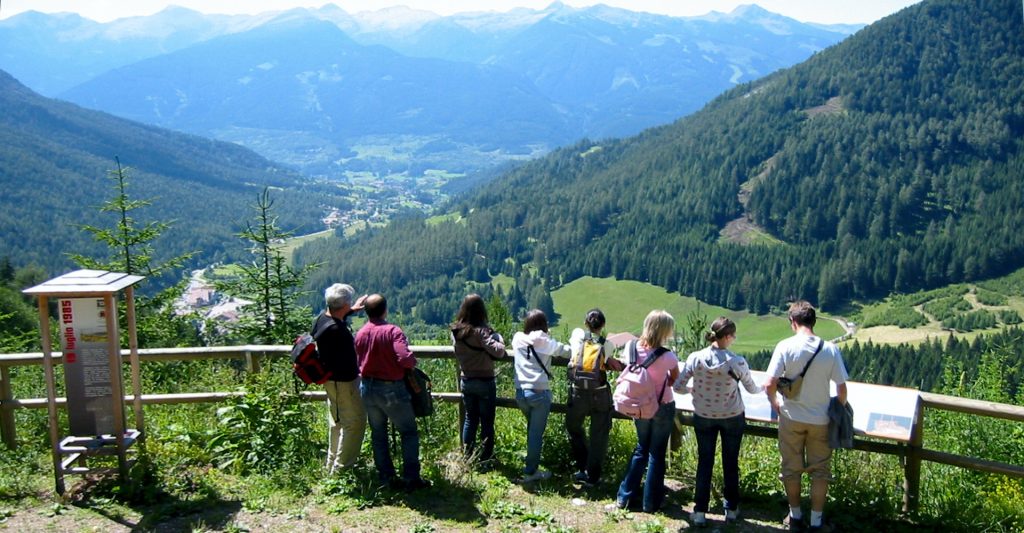 Il punto panoramico a quota 1500 m. sul Sentiero Stava 1985